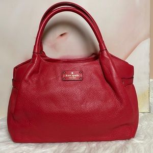 Kate Spade New York Leather Satchel light Red Bag